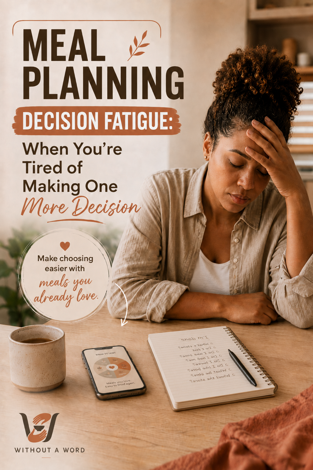 Meal planning decision fatigue when you are tired of deciding what to eat